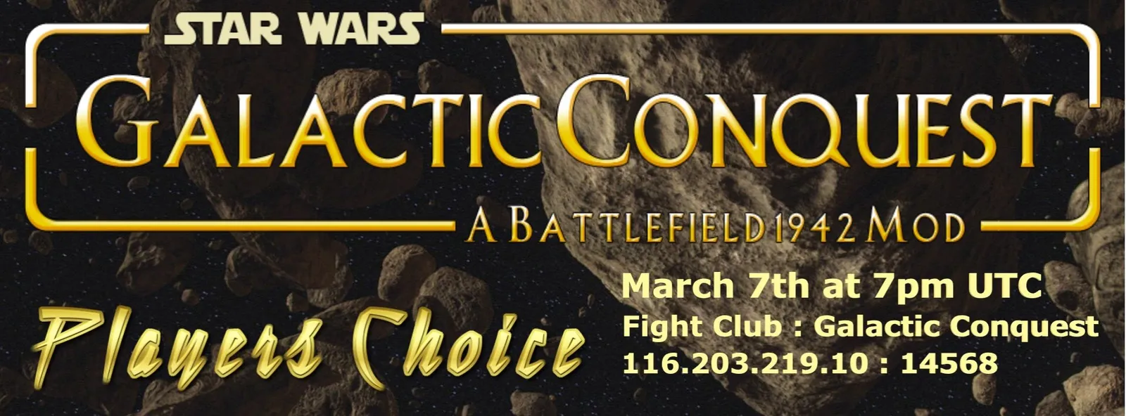 Players Choice Galactic Conquest Event